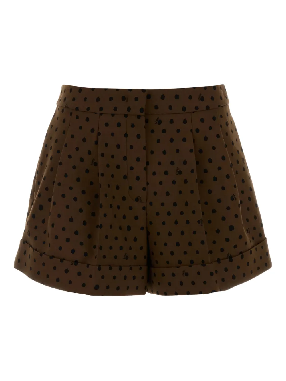 FENDI Klassische Shorts mit Polka Dots - Braun