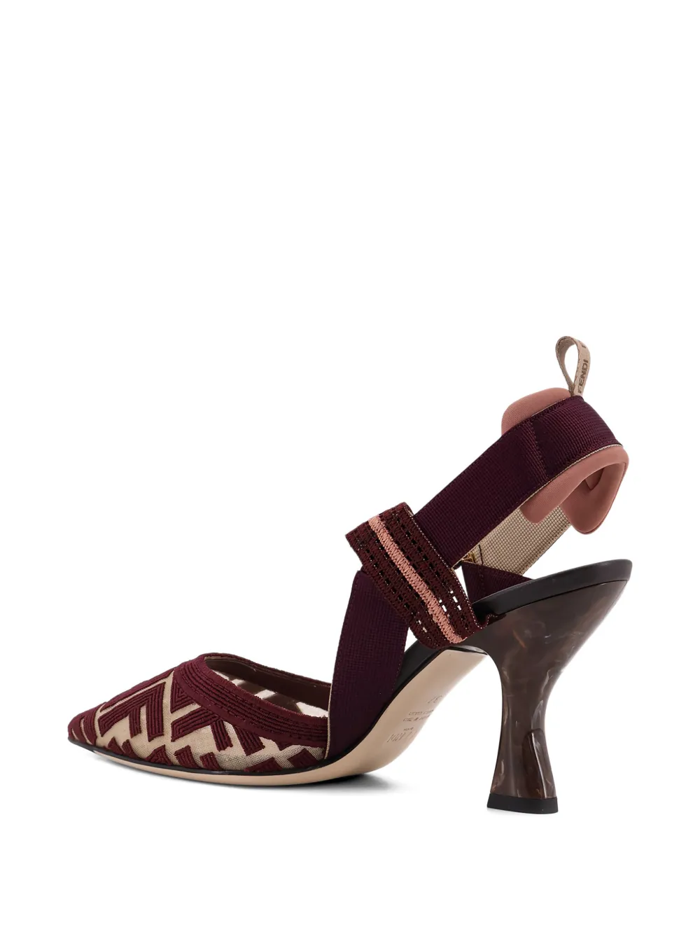 FENDI Colibri pumps met monogram-print Rood