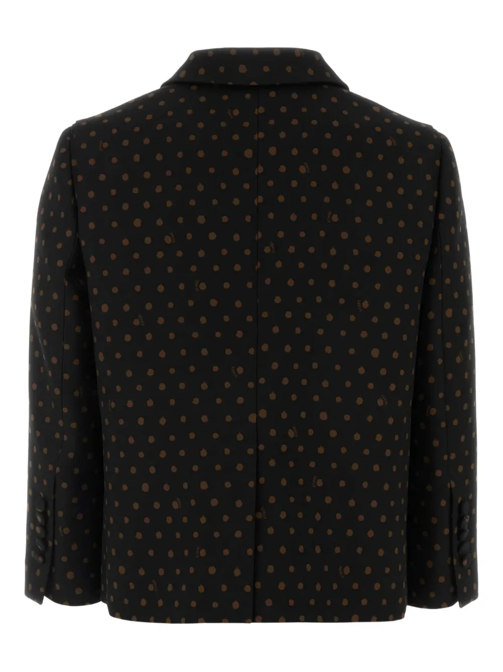  Fendi Polka-dot Double-breasted Blazer - Black 