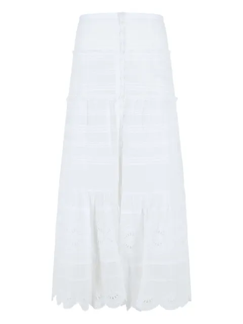 ISABEL MARANT Paoline button-fastening lace midi skirt