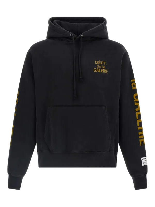 GALLERY DEPT. logo-print Hoodie | Black | FARFETCH