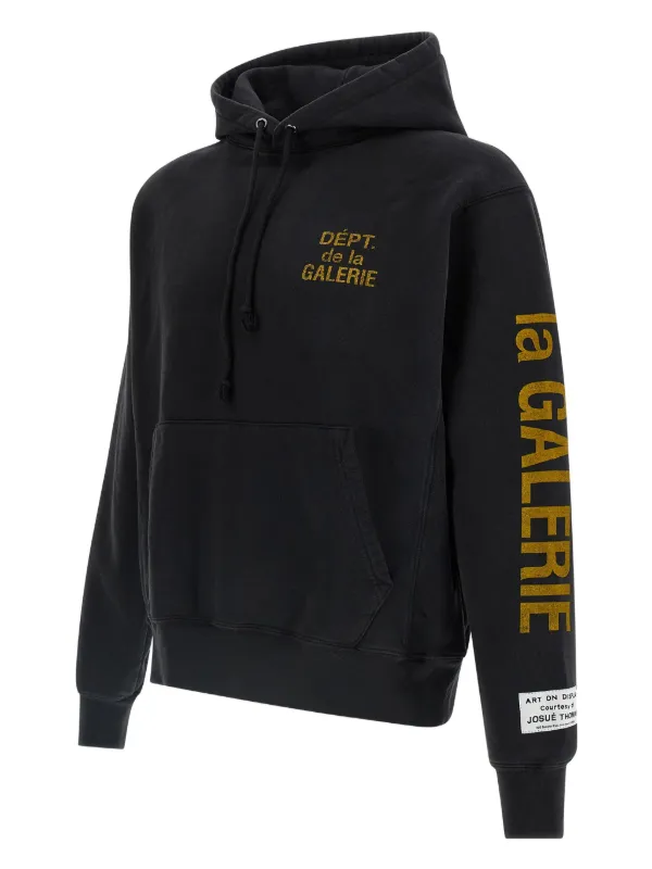 GALLERY DEPT. logo-print Hoodie | Black | FARFETCH