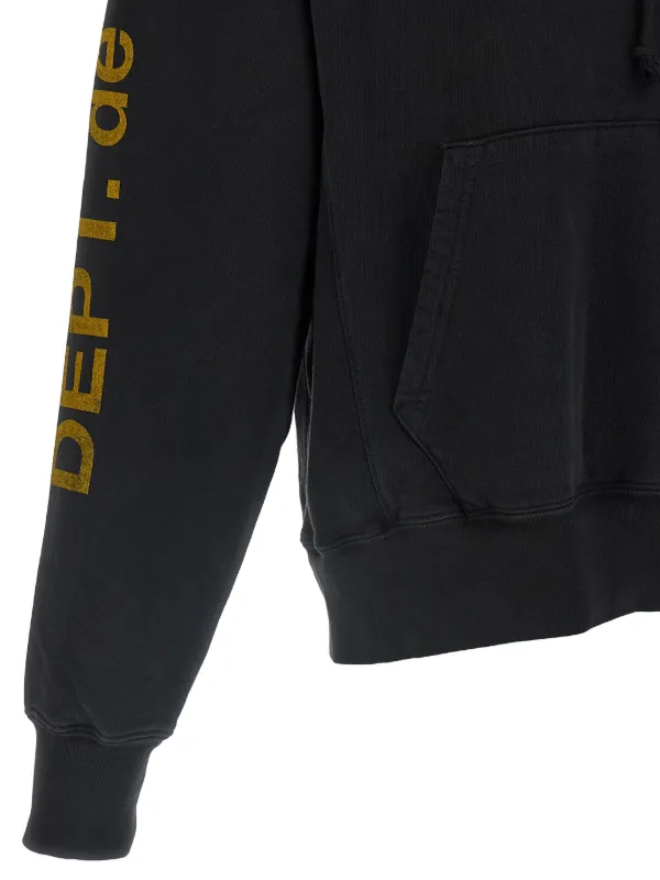 GALLERY DEPT. logo-print Hoodie | Black | FARFETCH