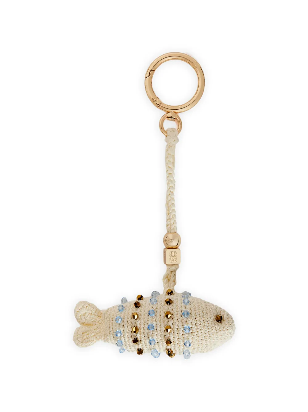 SANDRO bead-embellished fish-shape bag charm | Neutrals | Image 1