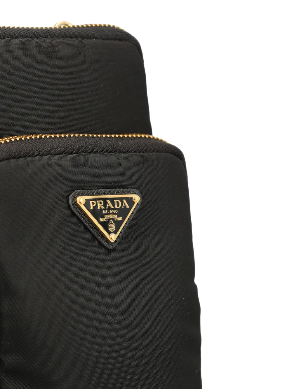 Prada Schoudertas met logoplakkaat Zwart