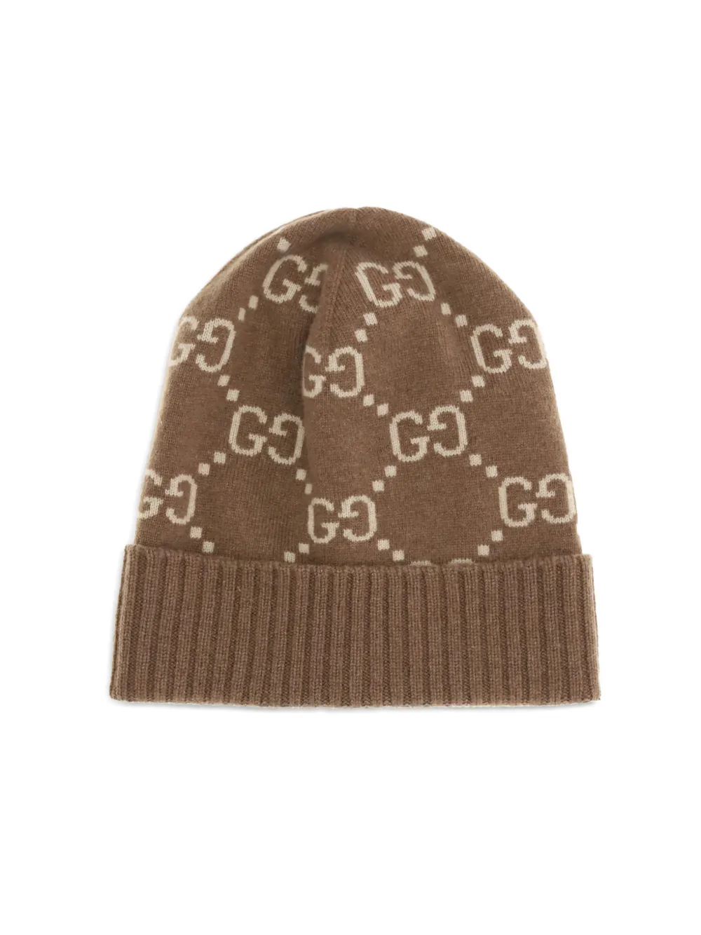 Gucci GG cashmere beanie hat - Bruin