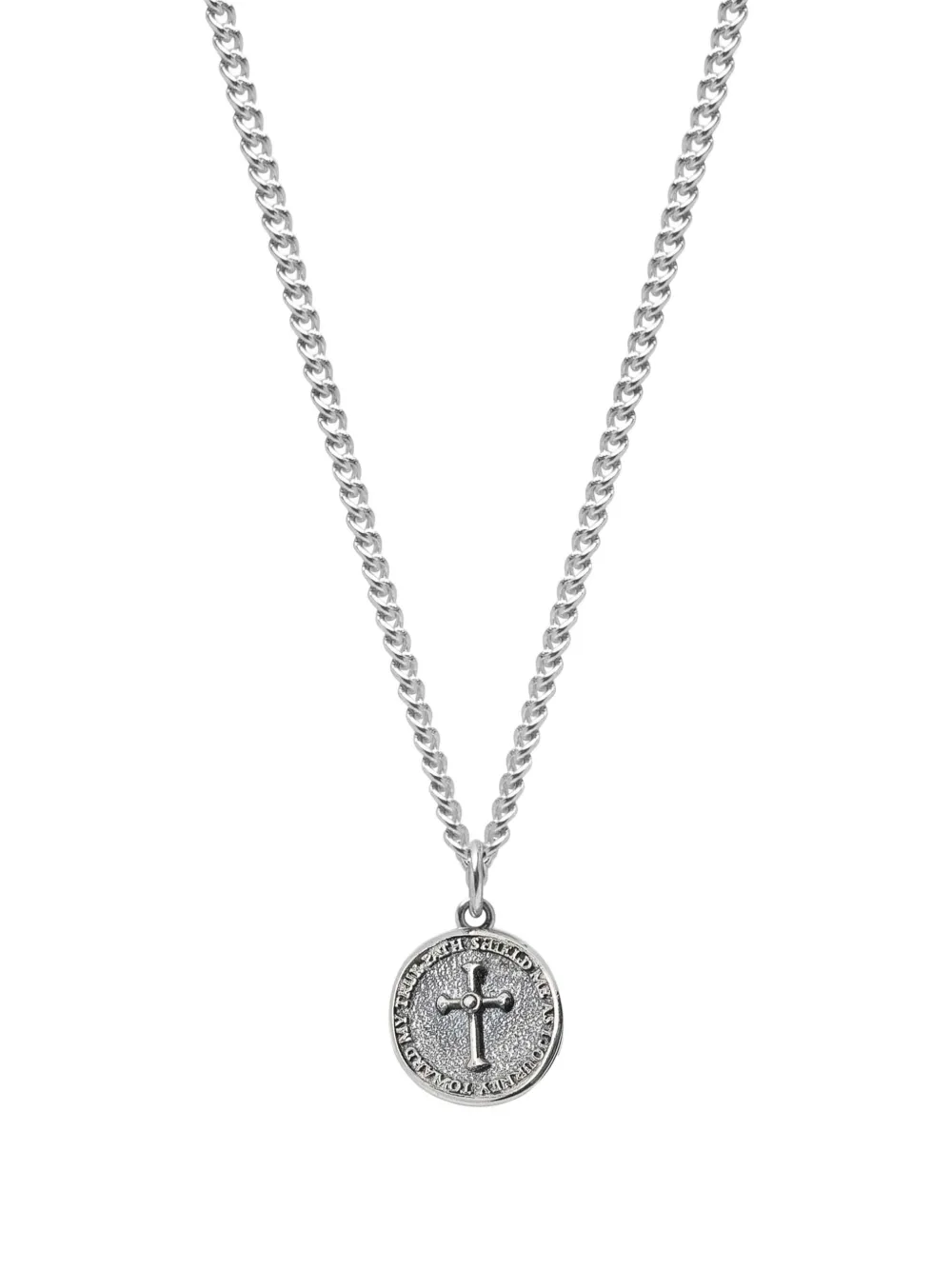 Nialaya Jewelry Sacred Shield medallion necklace - Silber