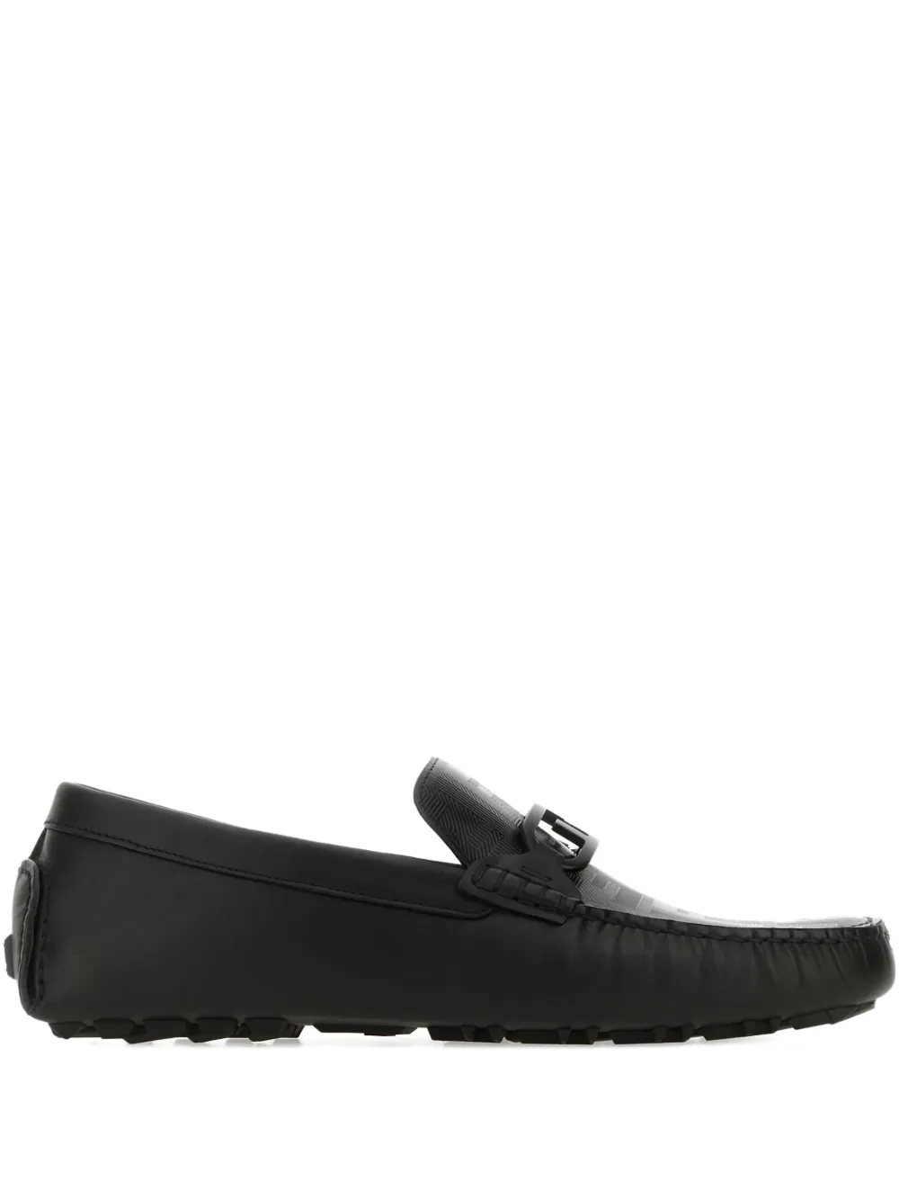 FENDI Diver O Lock leather loafers - Nero