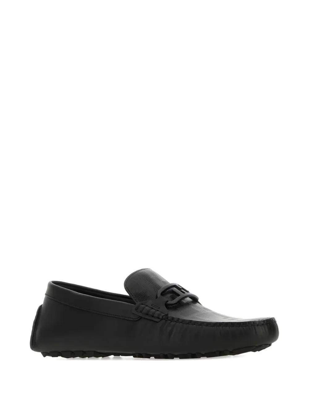 FENDI Diver O Lock leather loafers - Zwart