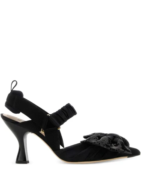 FENDI Colibrì bow-detail heeled pumps