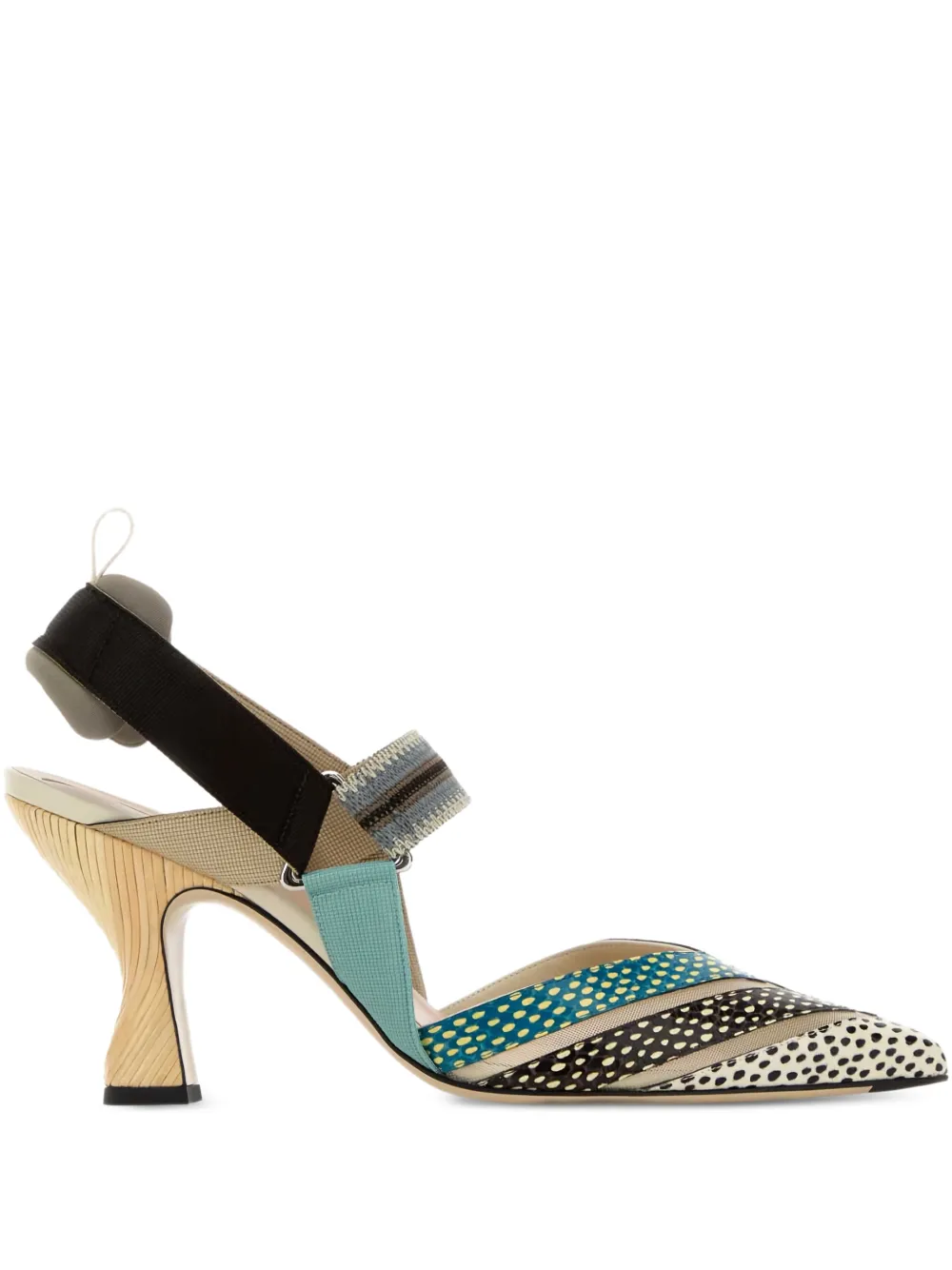 FENDI Colibri pumps met enkelbandje Beige