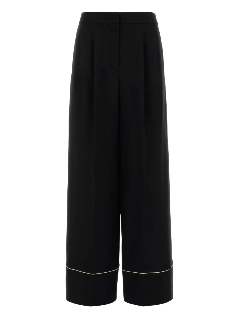 FENDI pleated-front side-pocket straight trousers - Nero