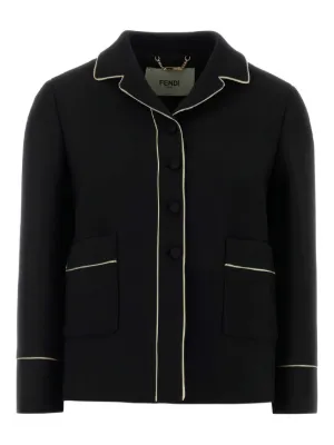 Giorgio Armani コントラストジャケット | ブラック | FARFETCH JP
