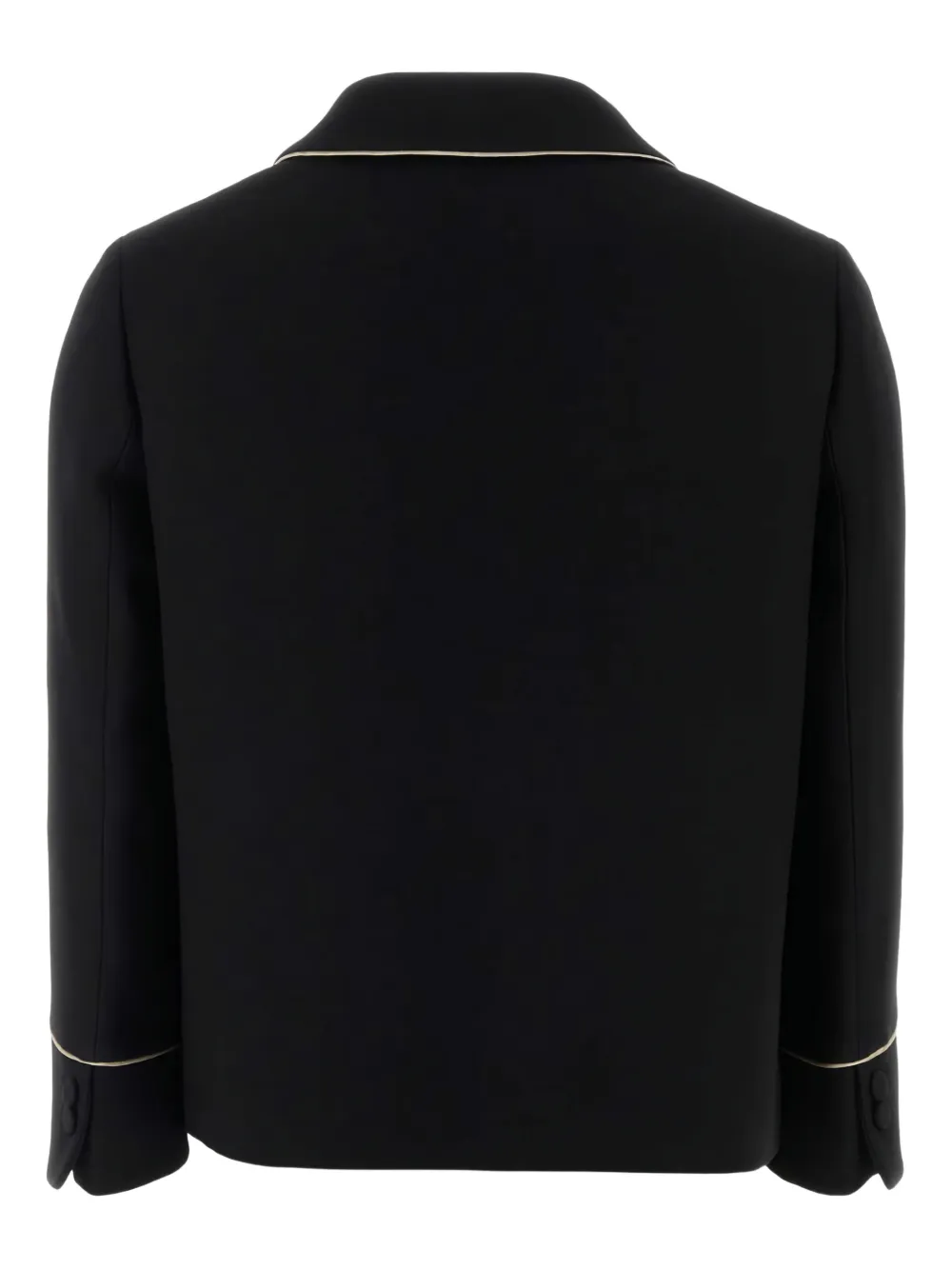  Fendi Piping-detail Front-pockets Blazer - Black 