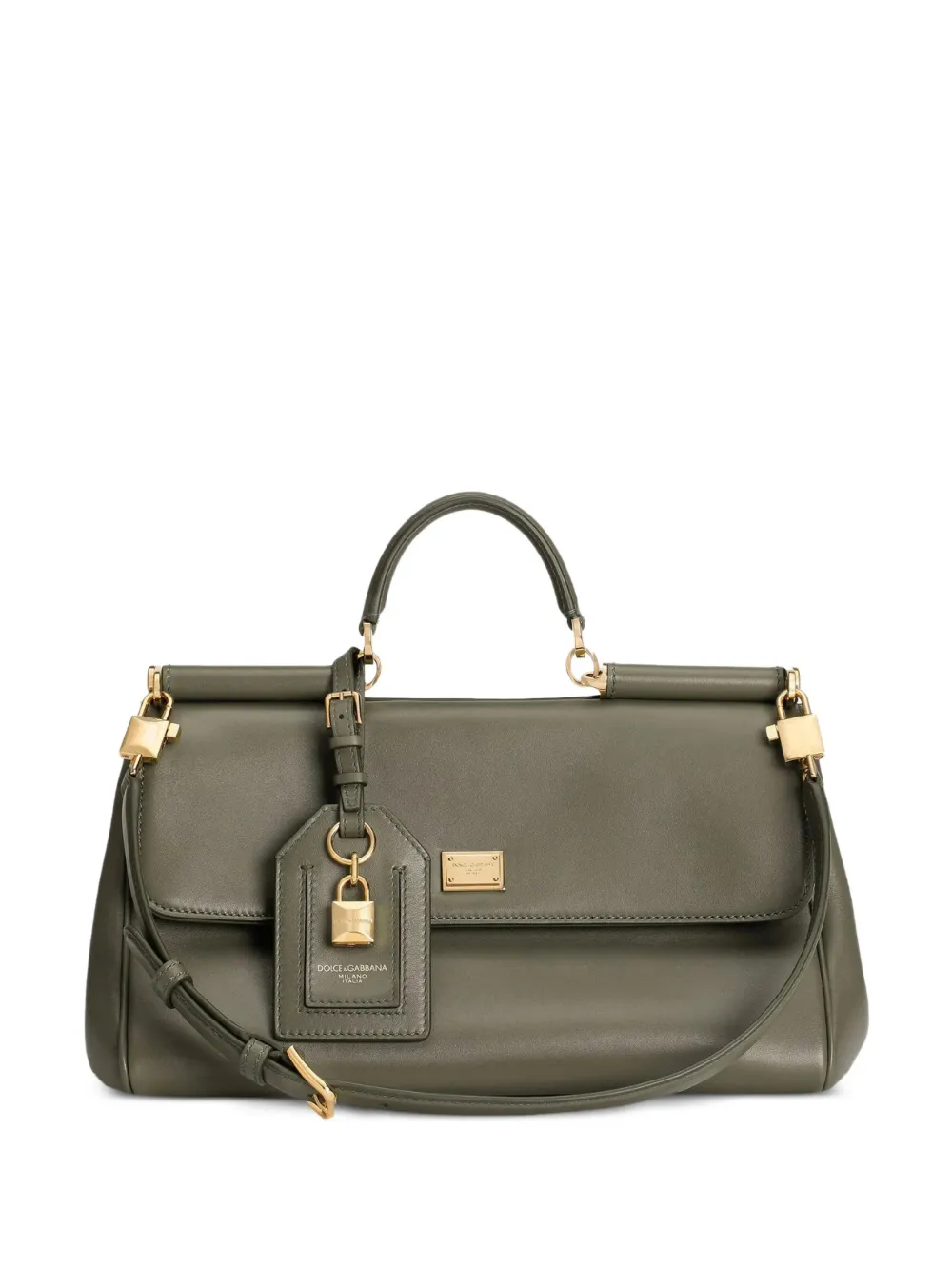 Dolce & Gabbana medium Sicily leather tote bag - Verde