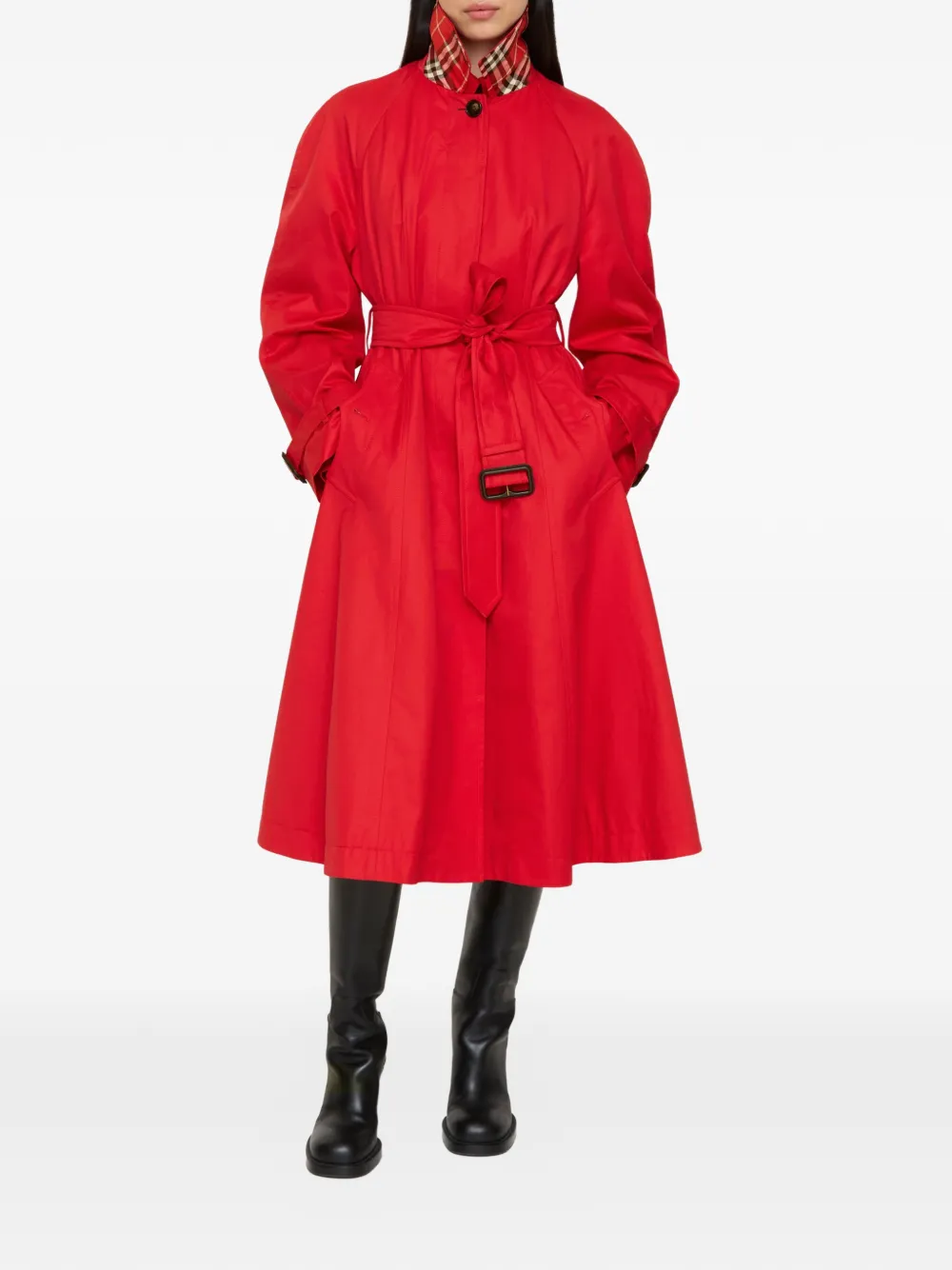  Burberry Ellingham Trench Coat - Red 