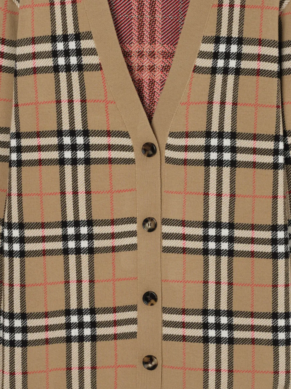 Burberry Geruit vest Beige