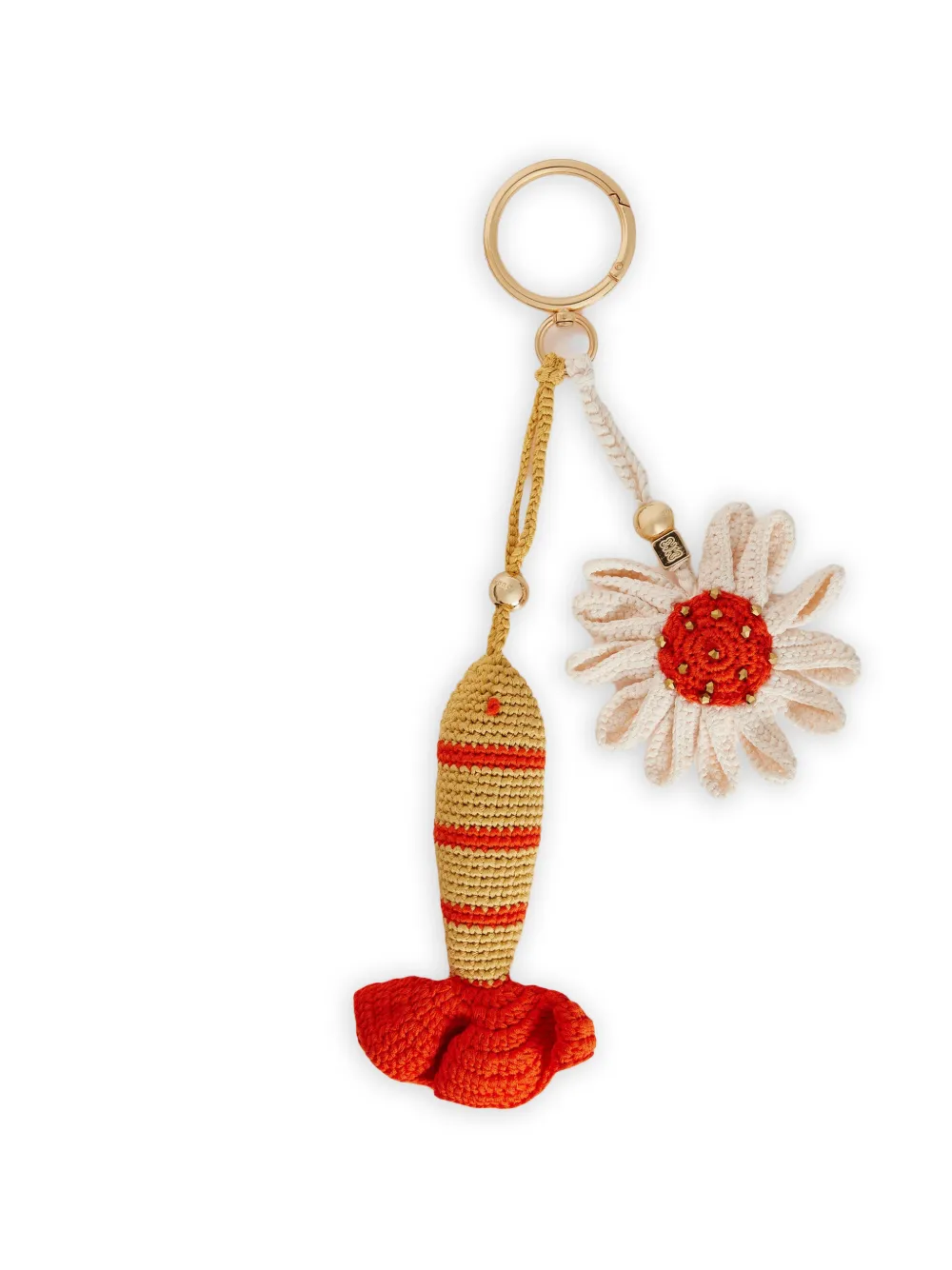 SANDRO crochet-knit bag charm - Toni neutri