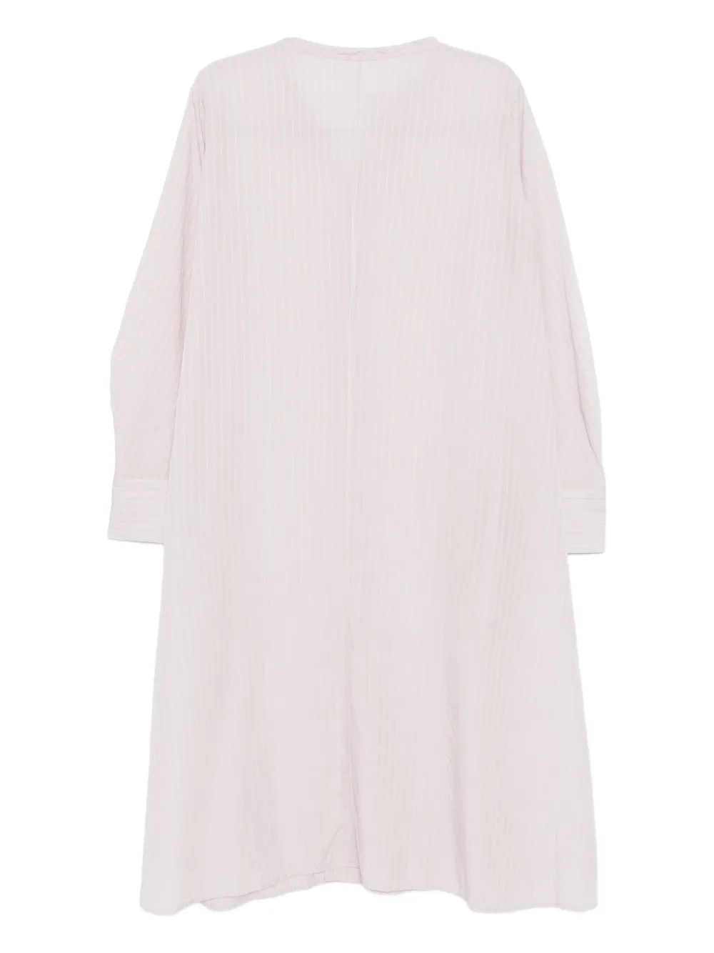 Y's stripe-patterned raw-edge shirt dress - Roze