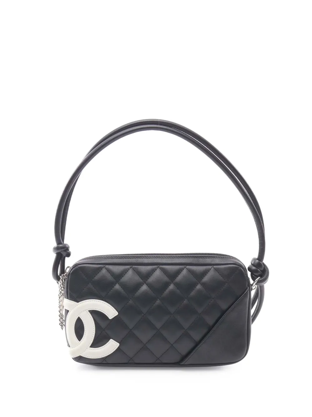 CHANEL Pre-Owned Borsa a spalla Cambon Ligne piccola in pelle di agnello 2003-2004 - Nero