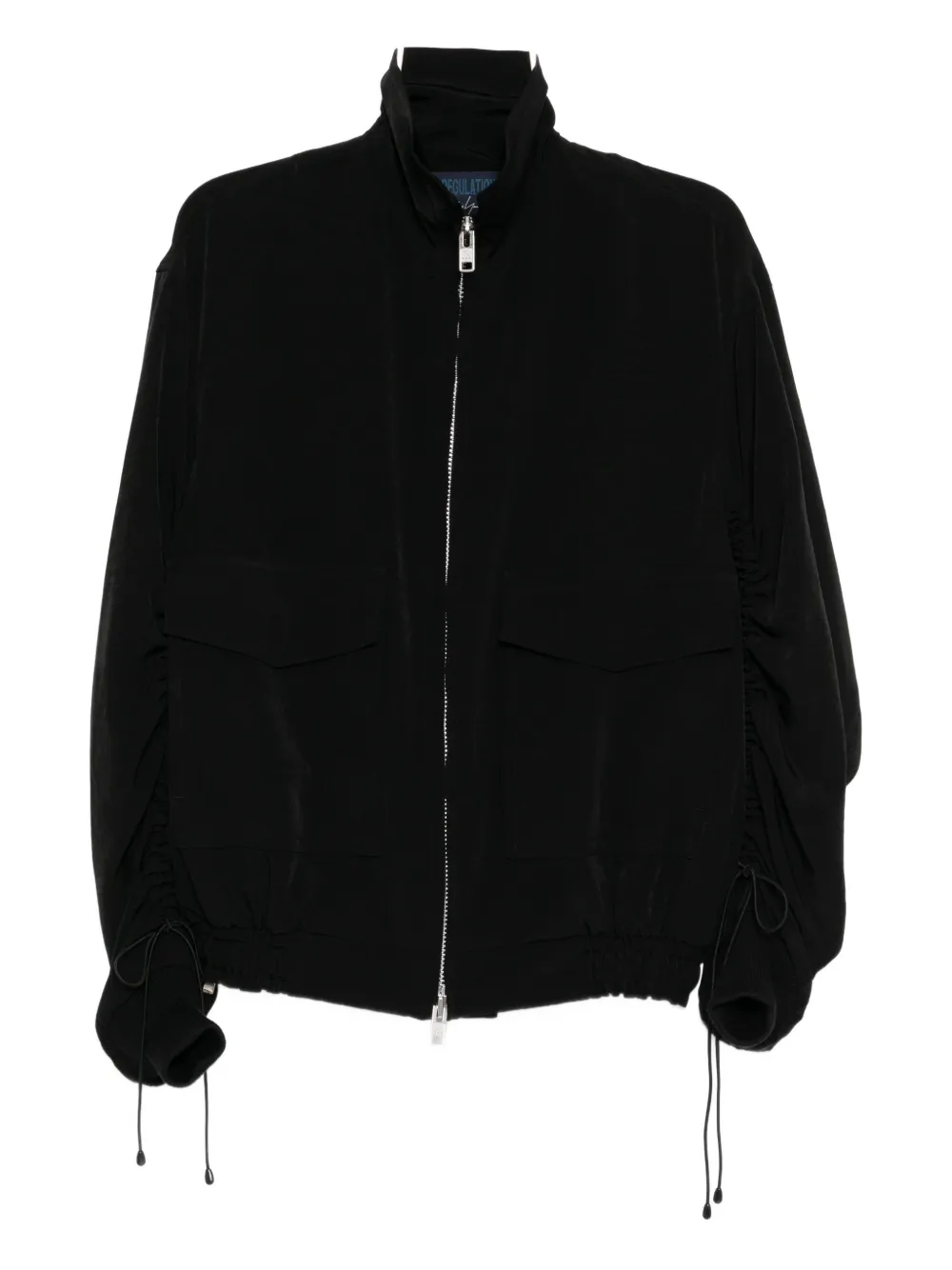 Yohji Yamamoto Ta/pe shirring-sleeve jacket - Nero