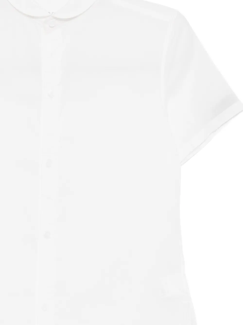 rounded-collar cotton shirt