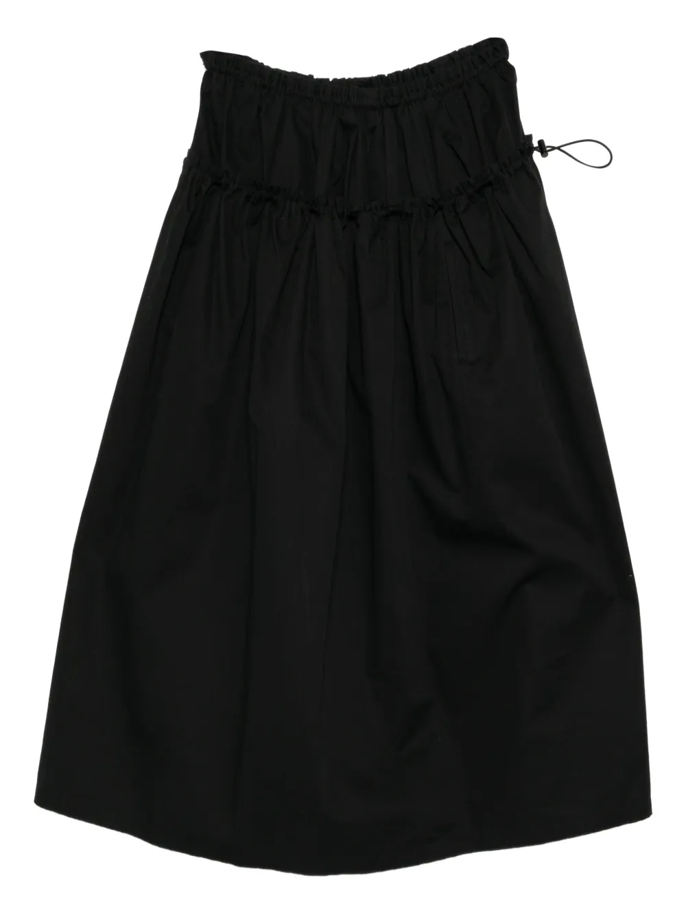 Y's drawstring cotton skirt - Zwart