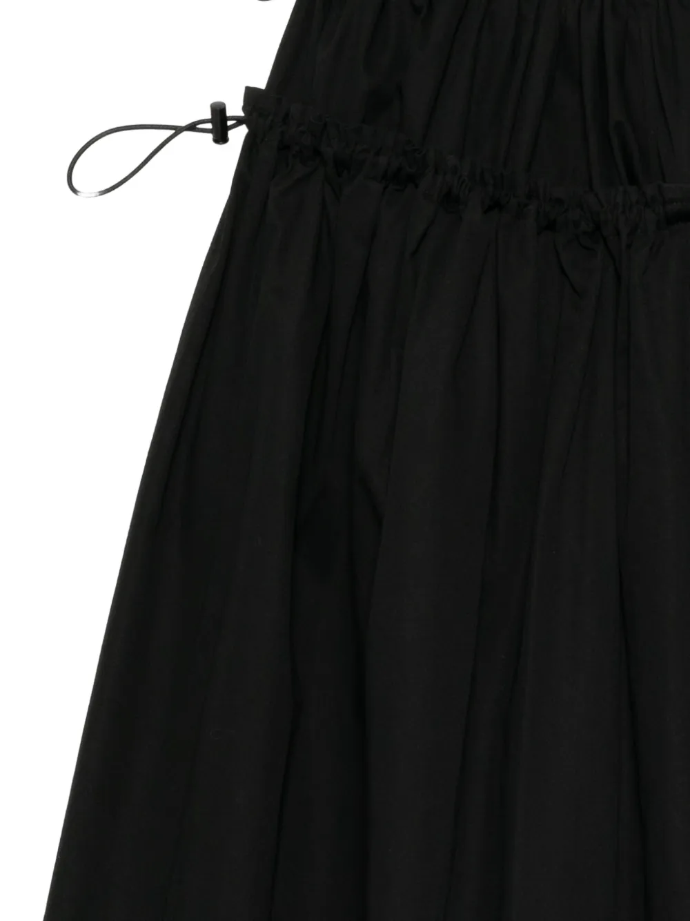  Y's Drawstring Cotton Skirt - Black 