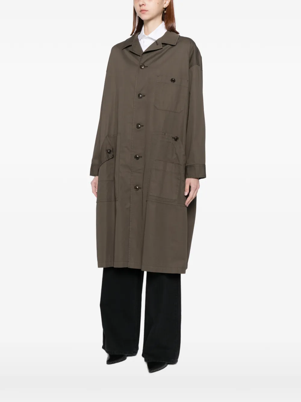  Y's Cotton Twill Coat - Green 