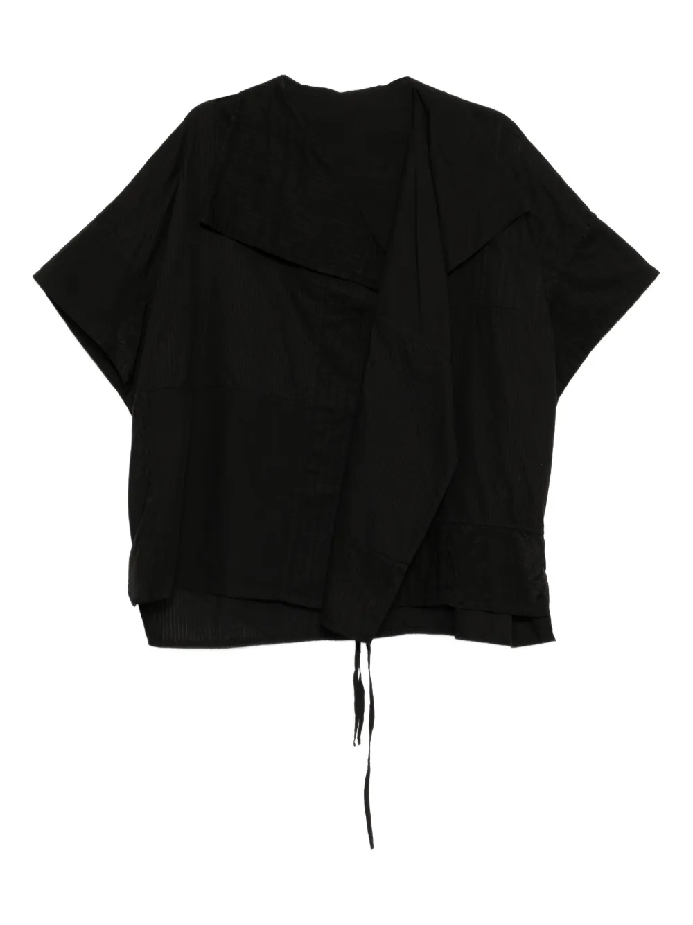 Y's asymmetric-hem shirt - Nero