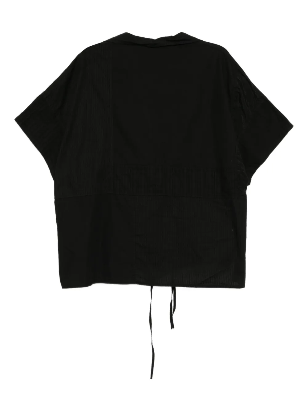 Y's asymmetric-hem shirt - Zwart