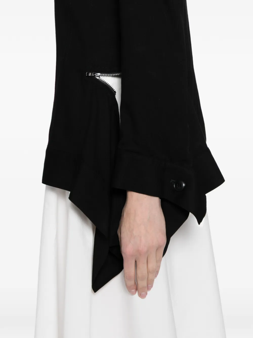 Yohji Yamamoto Jack met kraag Zwart