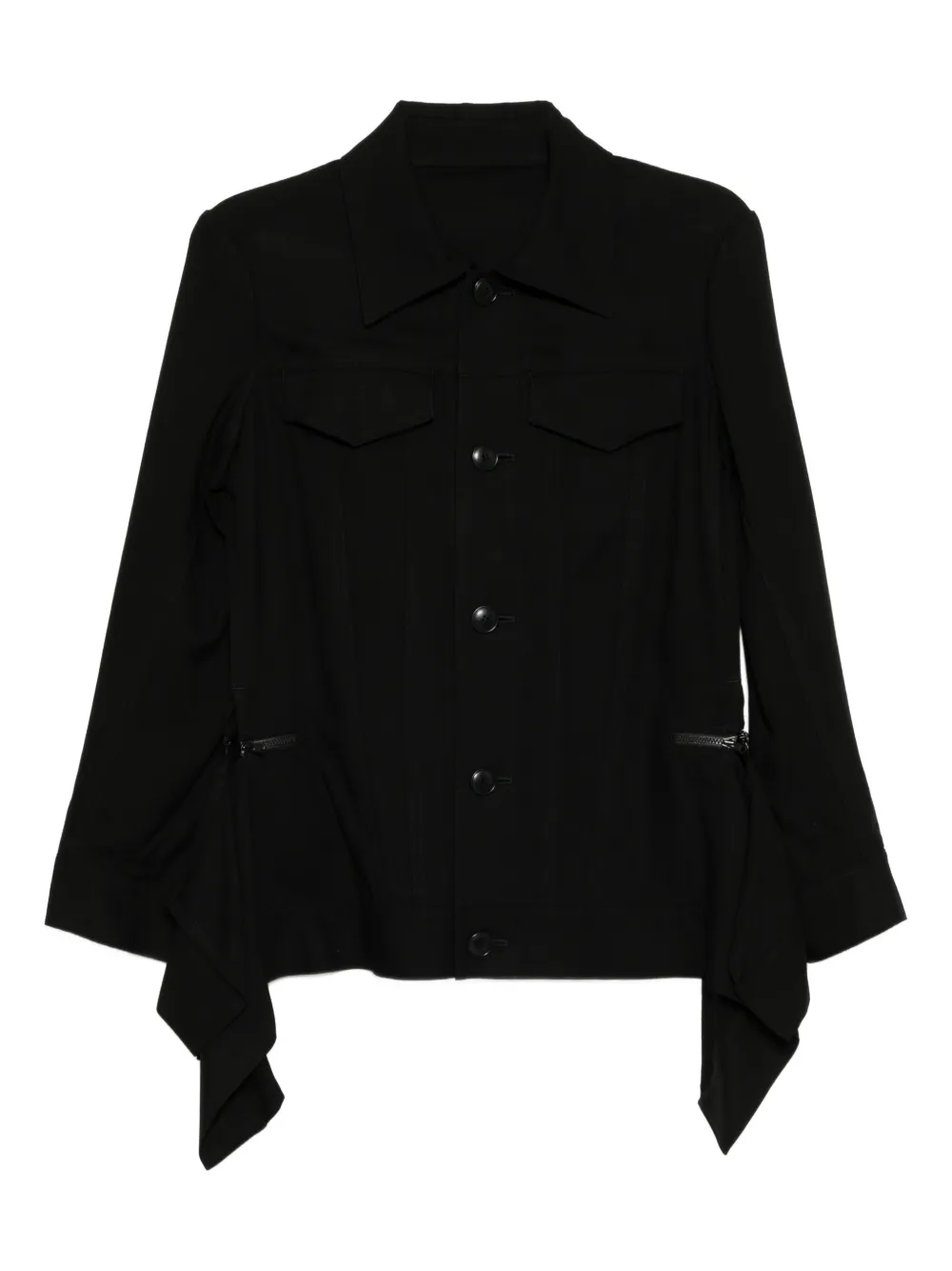 Yohji Yamamoto collared jacket - Nero