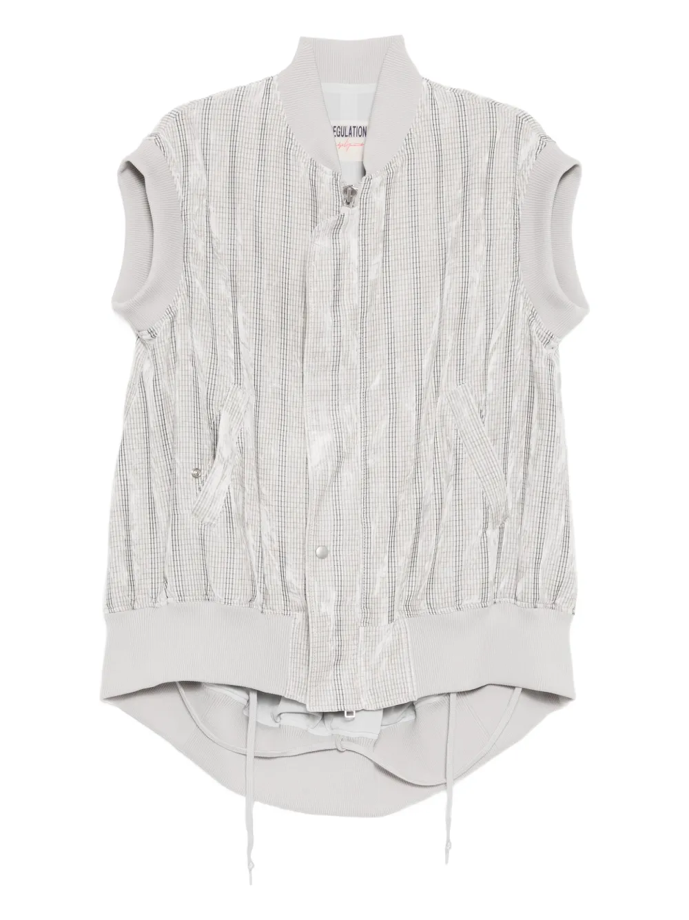 Yohji Yamamoto checked vest - White