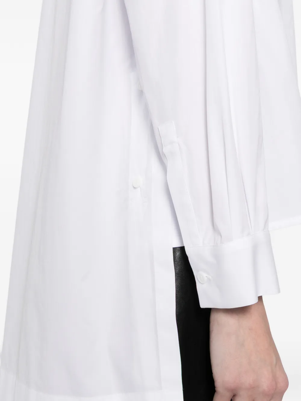 Yohji Yamamoto Blouse met gesmockte taille Wit