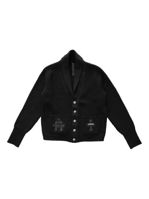 Chrome Hearts cashmere cross-patch cardigan 