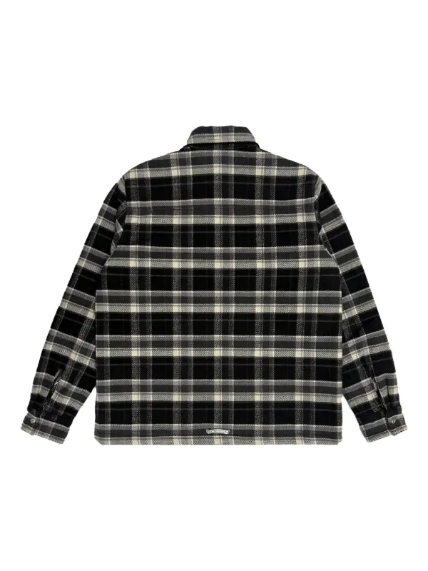 Chrome Hearts Work Dog 绗缝衬衫式夹克| 黑色| FARFETCH CN
