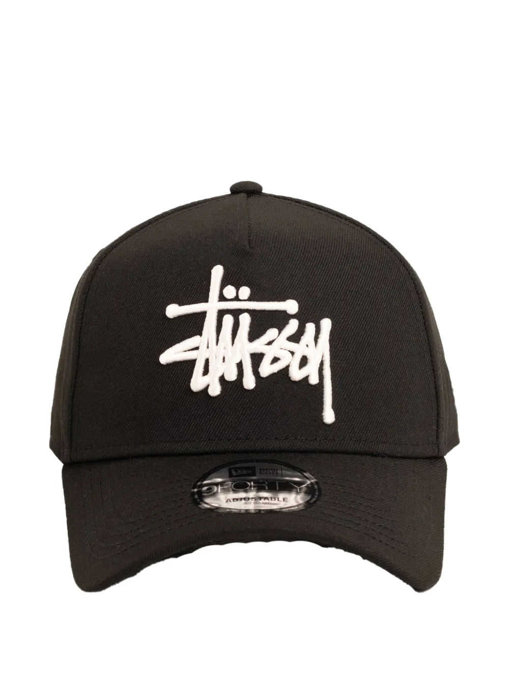 Stussy New Era Embroidered Snapback Cap In Black