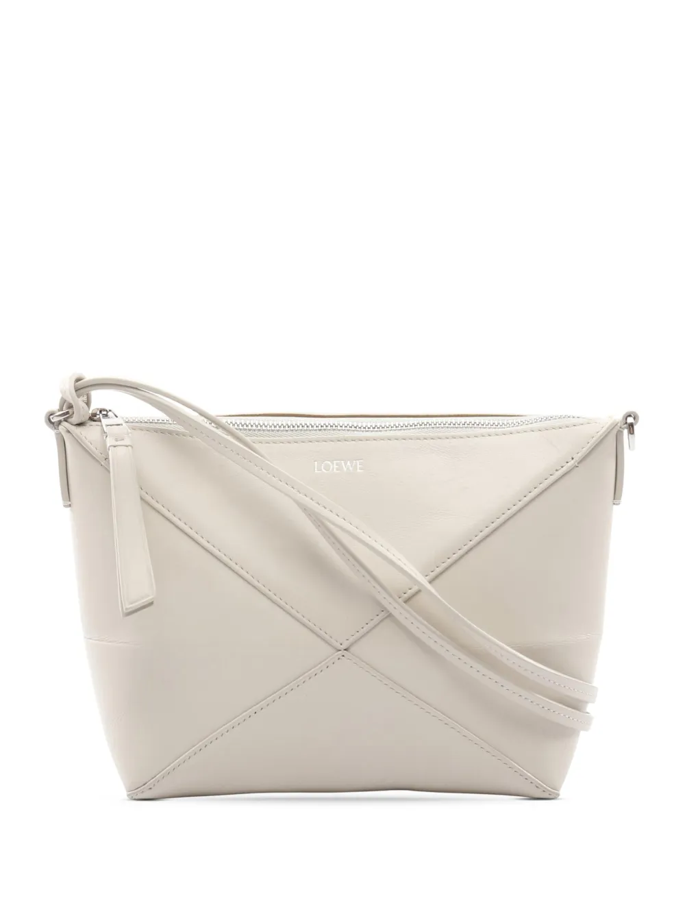 Loewe Pre-Owned Borsa a tracolla Puzzlefold Pouch 2010-2025 - Bianco