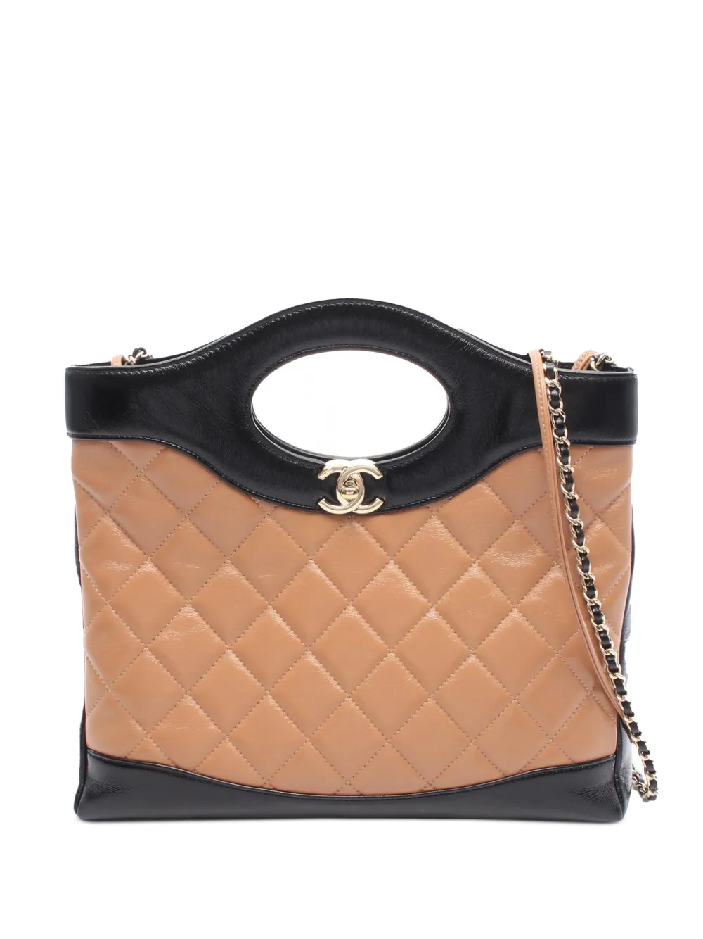 CHANEL Pre-Owned Borsa tote CC 31 in pelle di agnello trapuntata 2021-2025 - Toni neutri