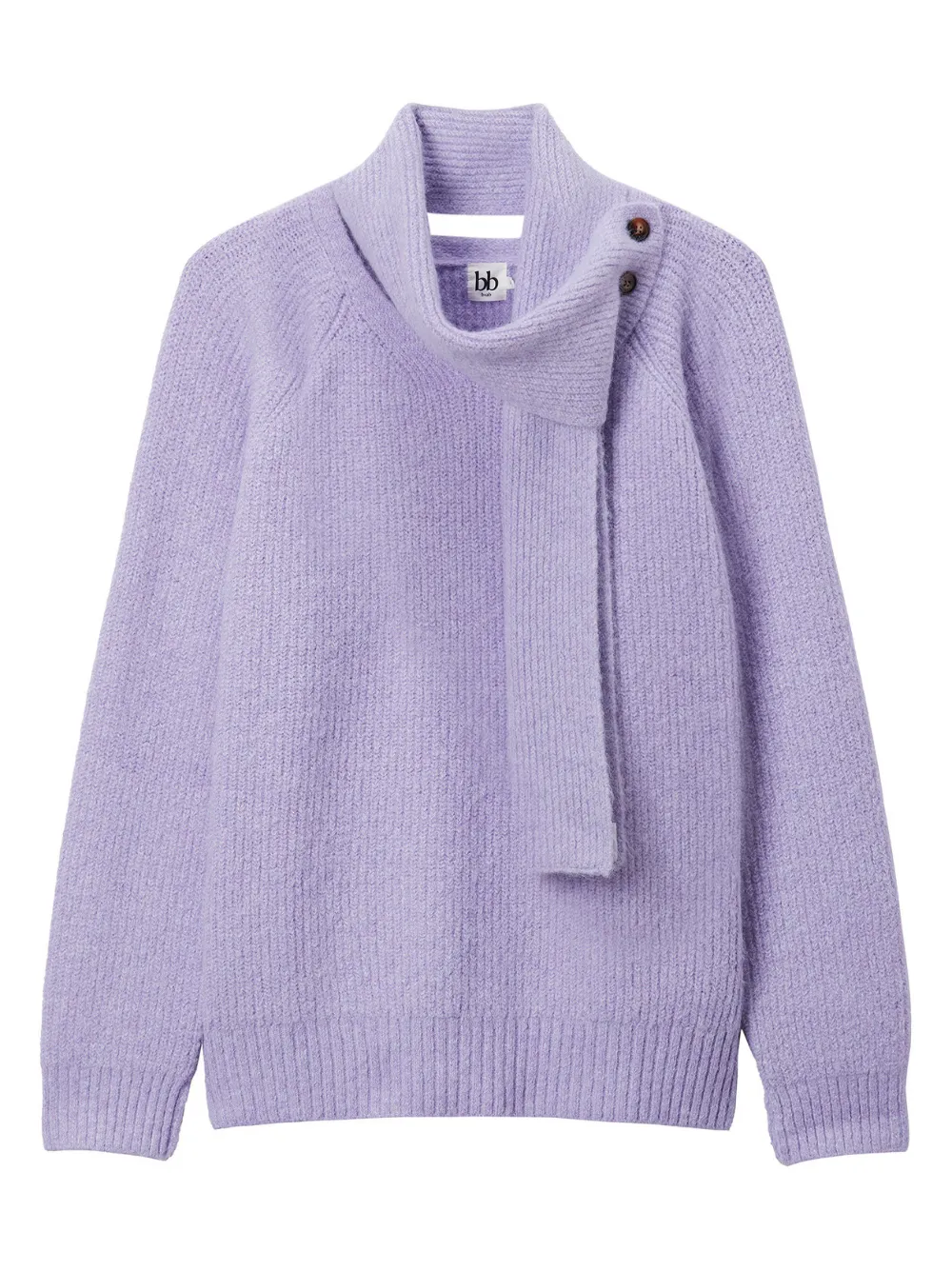b+ab button roll-neck sweater | Purple | Image 1
