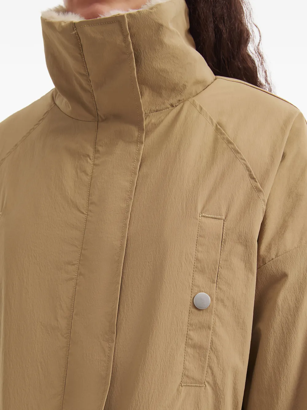 b+ab Jack met afwerking van imitatiebont Beige