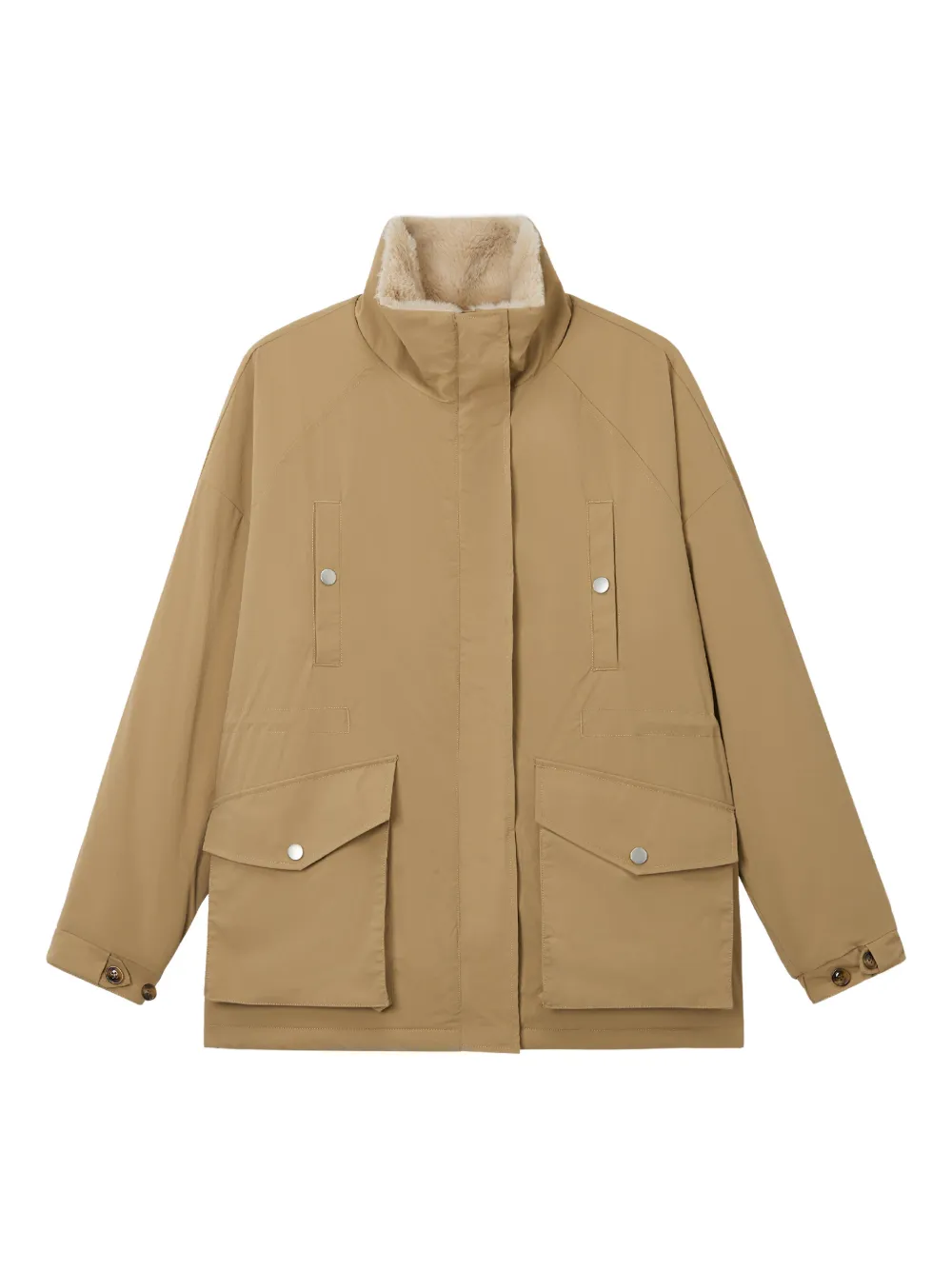 b+ab faux-fur trim jacket - Toni neutri