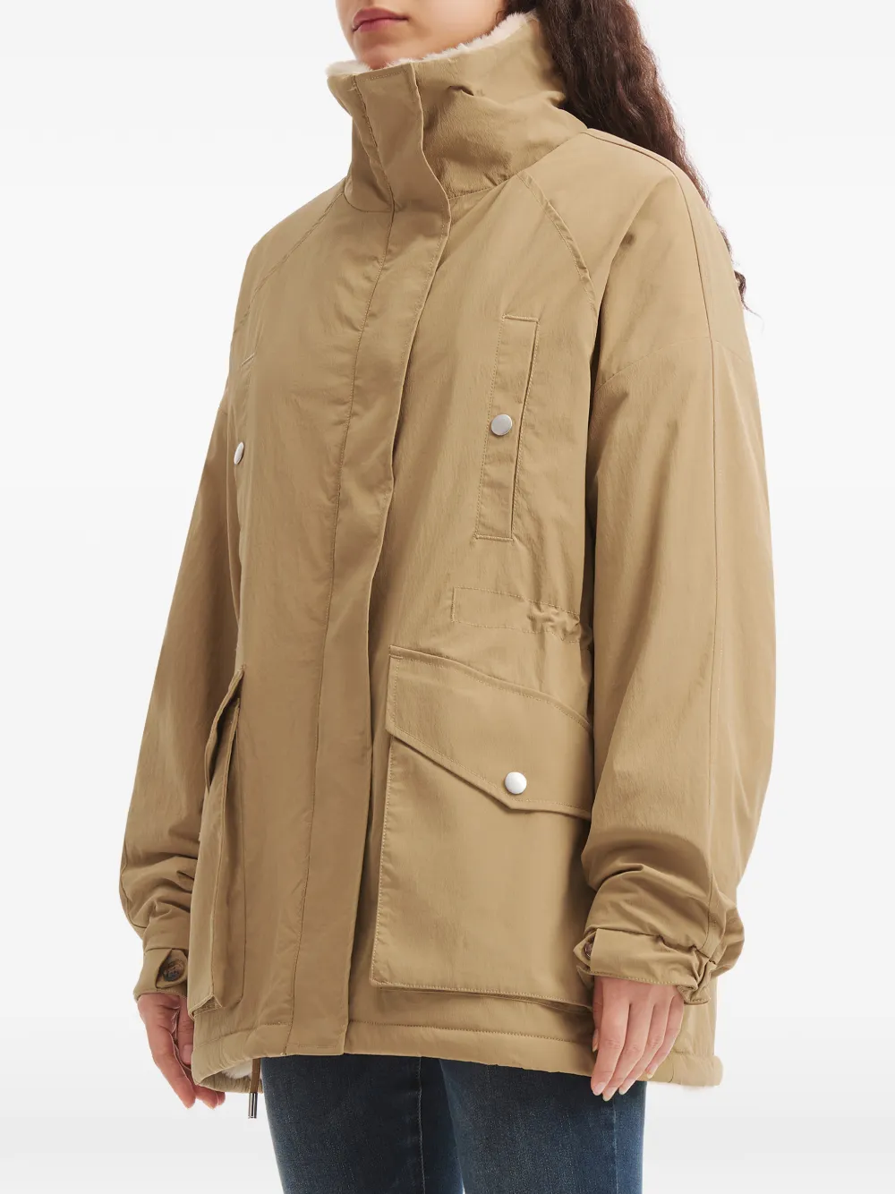  B+ab Faux-fur Trim Jacket - Neutrals 