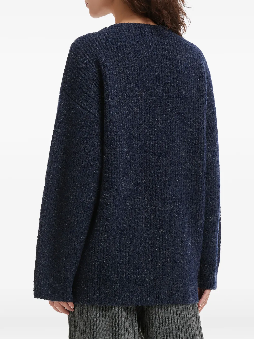 b+ab Trui met V-hals Blauw