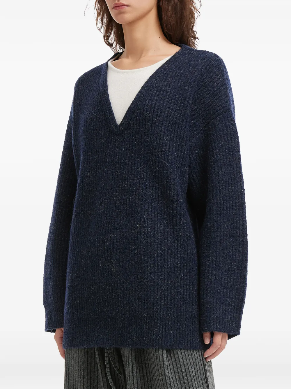  B+ab V-neck Sweater - Blue 
