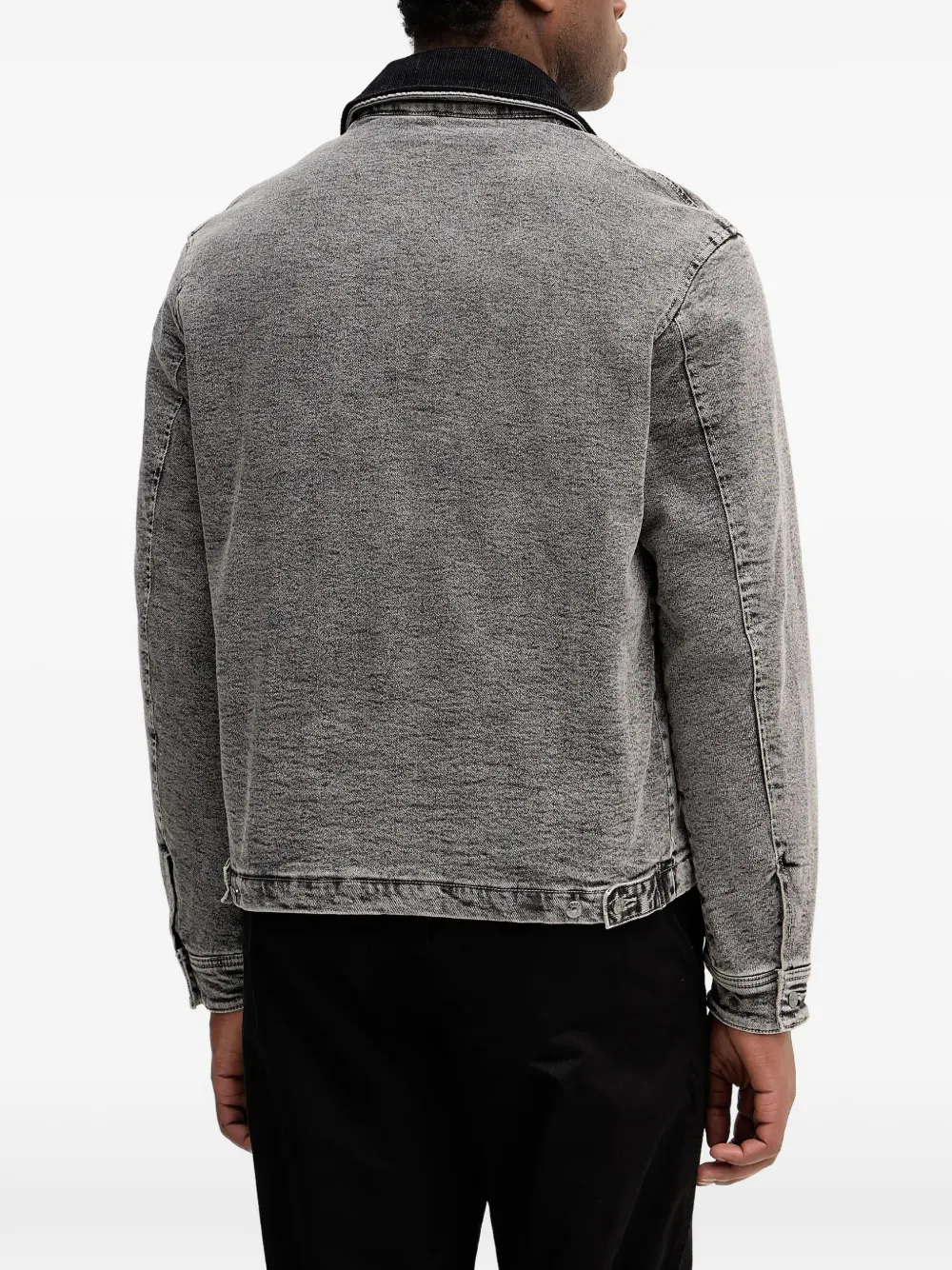 Armani Exchange コーデュロイカラー デニムジャケット | グレー