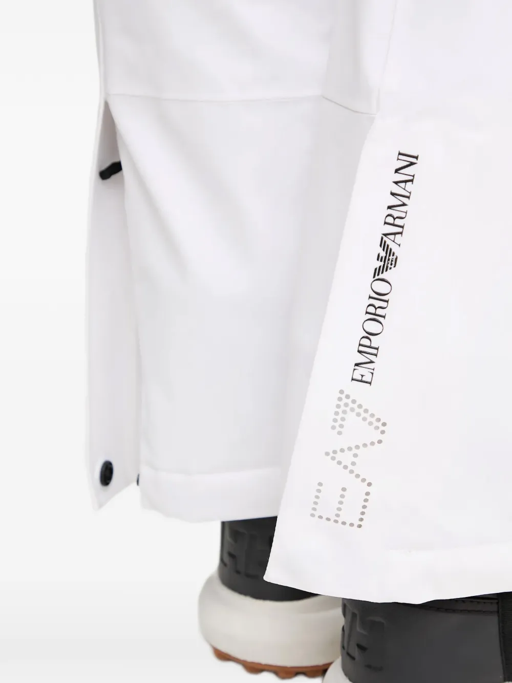 Ea7 Emporio Armani Skibroek met logodetail Wit