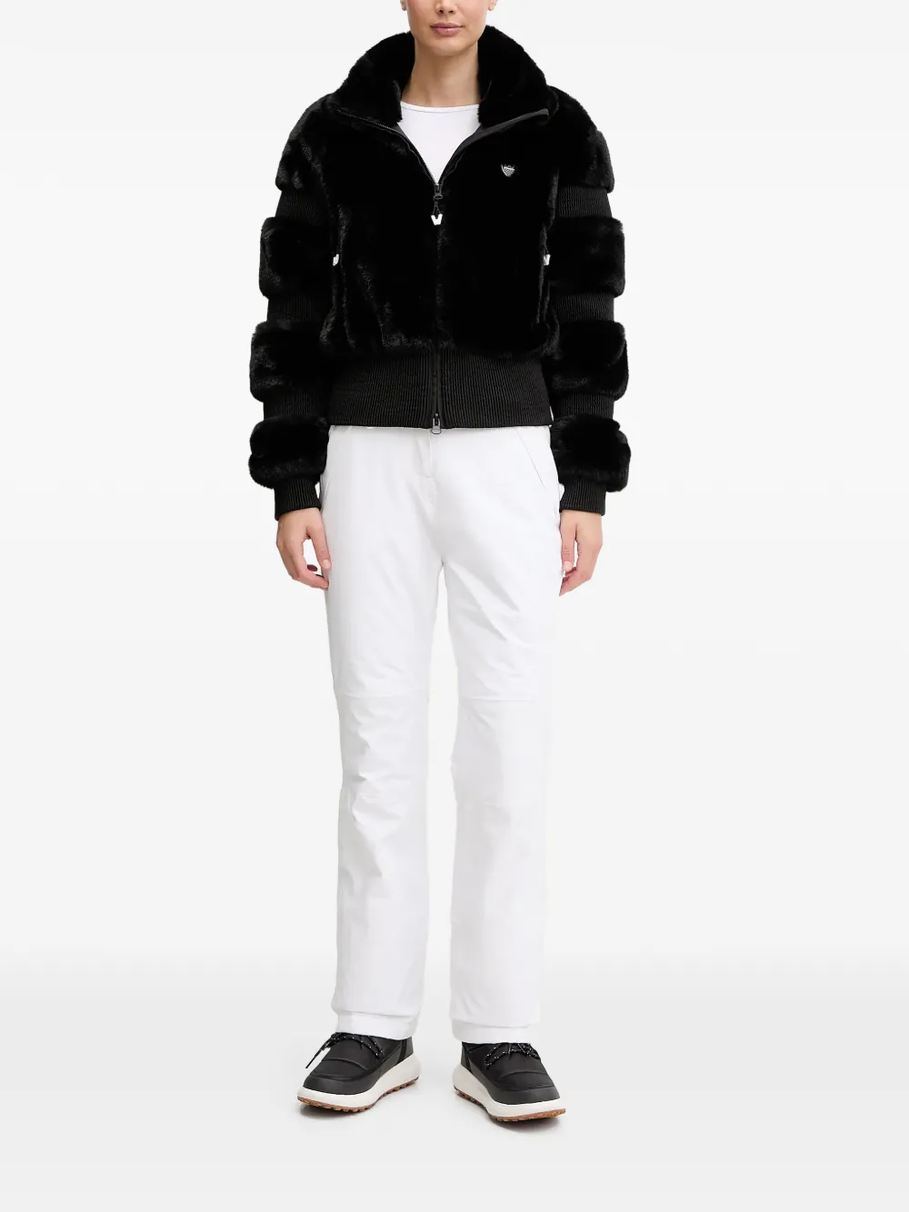 Ea7 Emporio Armani Skibroek met logodetail - Wit