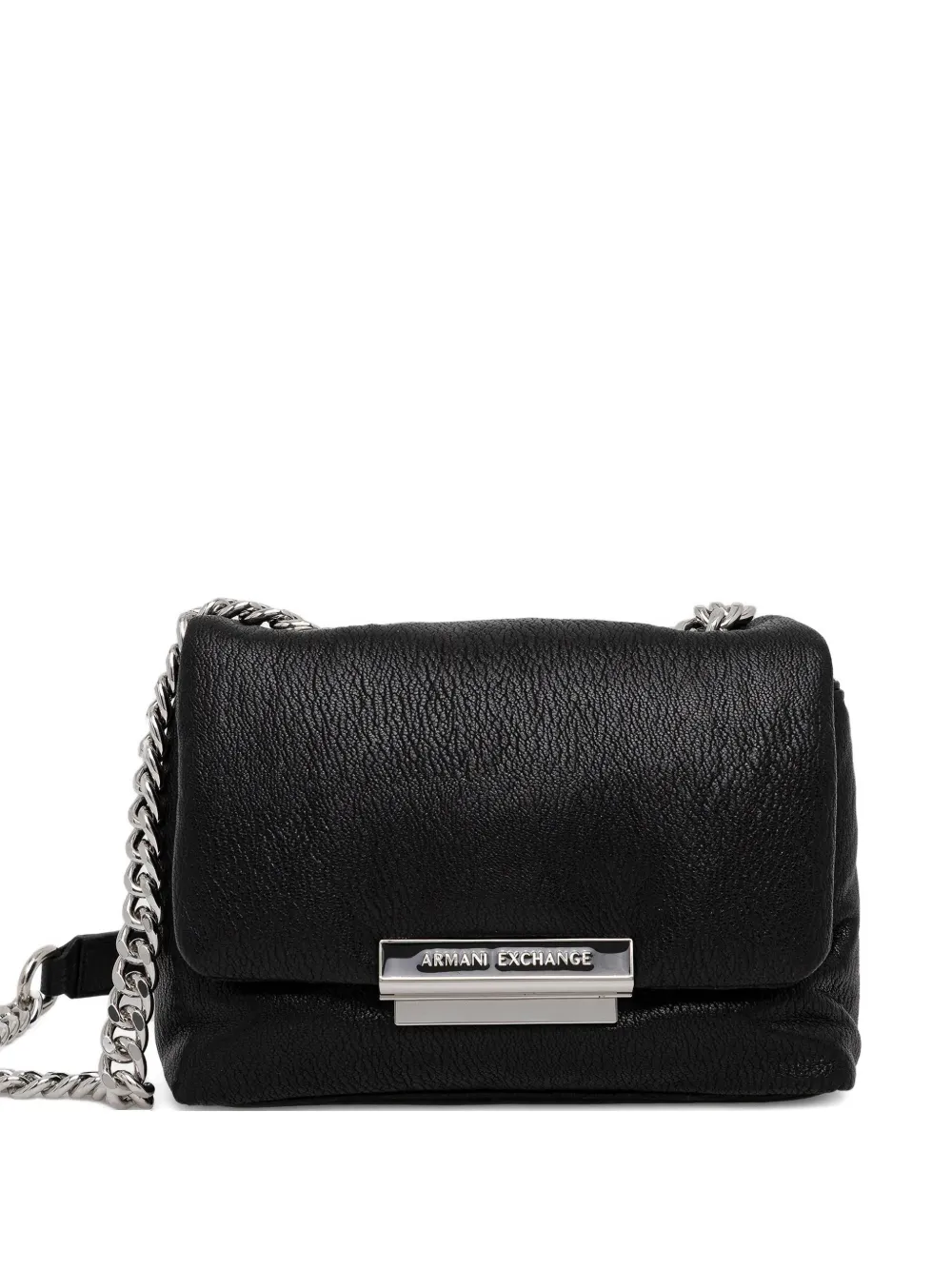Armani Exchange logo-plaque mini bag - Black